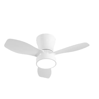 FABRILAMP Ventilador Dc Piton 24w 2160lm Blanco 3asp 3velocidades 62d 3000-4000-6500k,remoto+reg.intensidad+temporizador