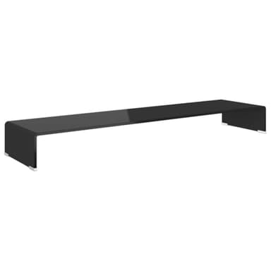 vidaXL Soporte para TV/Elevador Monitor Material Cristal Negro 120x30x13 cm