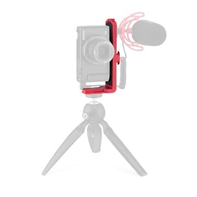 JOBY Vert 3K Soporte en L para Fotos y Vídeos, Compatible con el Kit GorillaPod 3K, Trípode de Mesa para Cámaras sin Espejo y CSC para Vlogging y Creación de Contenidos para Youtuber y TikTok, Rojo