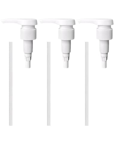 HUVZOR 1L Dosificadora Bomba con Tapón 30mm, Ajuste Reutilizable para Champú y Jarabes (3 Piezas) - Dispensador Universal para Envases Roscados 28/410, Ideal para Sirup Best Body Nutrition y Jabones