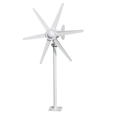LADECNERHT Kit De Aerogenerador para Casa, Caravana O Barco: 800 W, 12 V/24 V, Aerogenerador Vertical De 6 Aspas, Generador De Energía Electromagnética Duradero para Uso Doméstico,24V