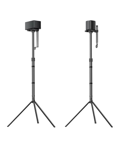 ULTIMEA Steady 310 - Juego de 2 soportes universales para altavoces de altura regulable, color negro, extensibles de 62 cm a 93 cm para satélites y altavoces de estantería con una carga de hasta 3 kg