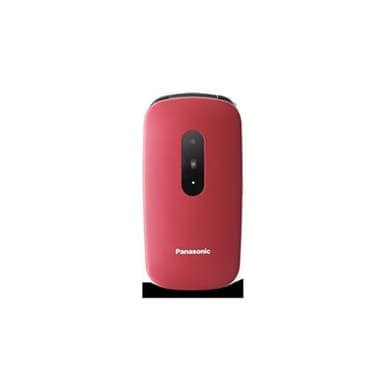 Panasonic KX-TU446EXR Teléfono Móvil para Personas Mayores, Resistente a Golpes, Cámara, Incluye Auriculares y Cargador, Indicador LED, Pantalla A Color 2,4 Pulgadas, Llamada De Emergencia SOS, Rojo