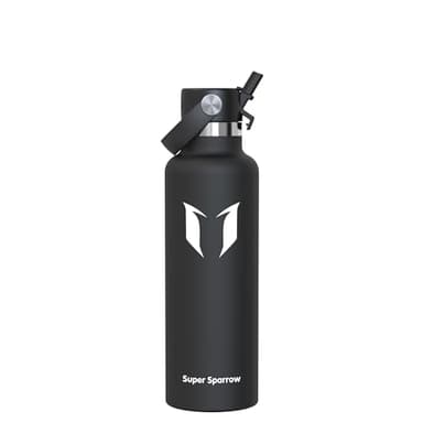 Super Sparrow Botella Agua Acero Inoxidable - Botellas Termica 750ml - Sin BPA - Termo Cantimplora con Pajita Vacío, para Deporte, Viaje, Escuela, Exterior, Oficina, Gimnasio