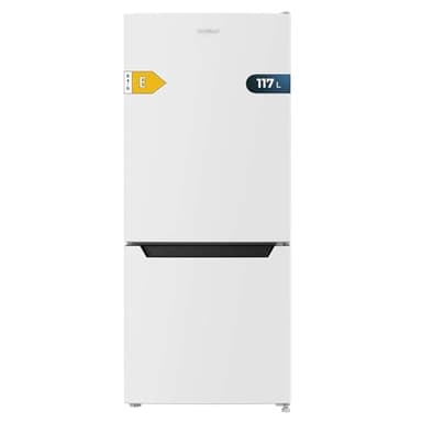 Cecotec Frigorífico Combi No Frost Bolero CoolMarket Combi 117 DF White E. Frigorífico combi blanco, 117L, Defrost, clase E y modo Fast Freezing
