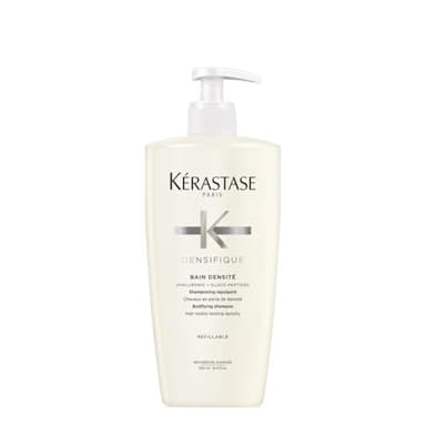 Kérastase Densifique Femme, Champú Densificante, Aumenta el Volumen, Corporiza y Revitaliza la Fibra, Enriquecido con Ácido hialurónico y Glucopéptidos, Cabello Fino y Debilitado, Bain Densité, 500 ml