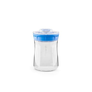 KEFIRKO Kefir Maker | El Set Ideal para Preparar Kéfir de Leche o Kéfir de Agua en Casa | Fermentador-Germinador Casero + Librito de Recetas Descargable en PDF | 900ml | BPA Free | Azul