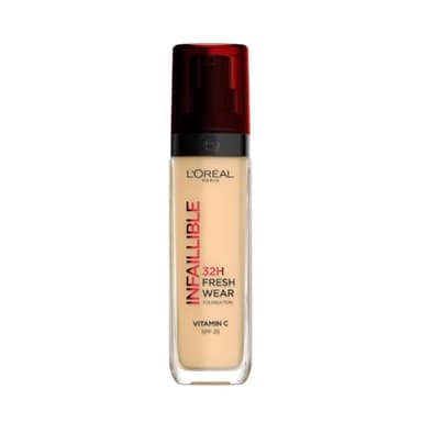 L'Oréal Paris, Base de maquillaje Líquida Infaillible 32h Fresh Wear, Para todo tipo de piel, Larga duración, cool rose, 30 ml
