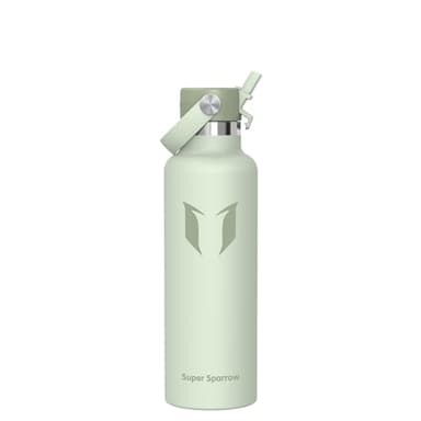 Super Sparrow Botella Agua Acero Inoxidable - Botellas Termica 750ml - Sin BPA - Termo Cantimplora con Pajita Vacío, para Deporte, Viaje, Escuela, Exterior, Oficina, Gimnasio