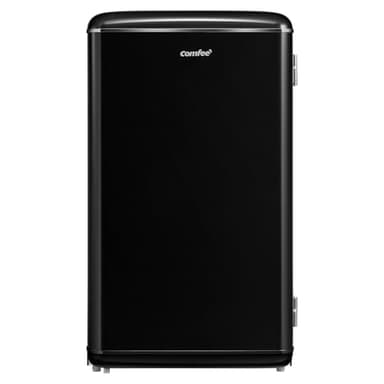 Comfee' RCD93BL2EURT(E) Refrigerador Bajo Encimera, 93L, Refrigerador Retro Independiente con Compartimento Enfriador, Termostatos Ajustables, Luz LED, Negro