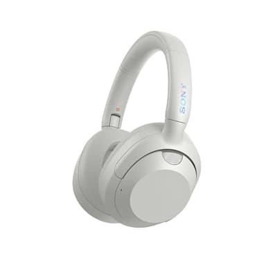 Sony ULT Wear Auriculares inalámbricos con Noise Cancelling, ULT Power Sound, Ultimate Deep Bass, Mismo procesador Que los WH-1000XM5, Llamadas nítidas, 30 Horas de batería, iOS y Android, Blanco