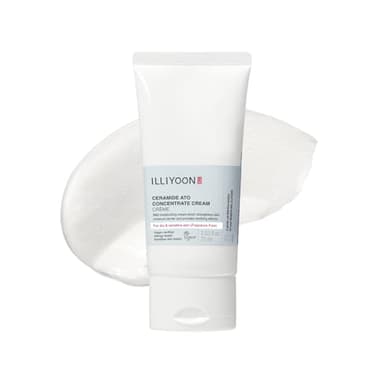 ILLIYOON Ceramida Ato Crema Concentrada 75ml, Crema hidratante para piel seca y sensible, 100hr Hidratación, Restauración de la barrera de la piel, Suave para bebés y adultos, Vegano, Sin perfume