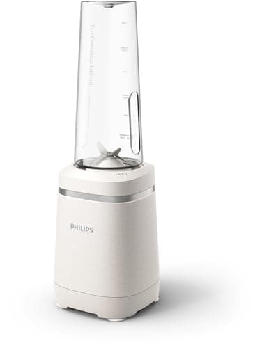 Philips Eco Conscious Edition Batidora, 0,6L, Plásticos de origen biológico, Tecnología ProBlend, Aplicación de recetas HomeID, HR2500/00