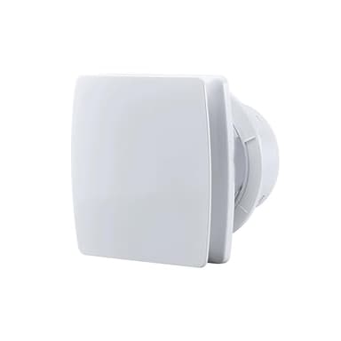 Frogetu Extractor de Baño 100mm, Extractor de Baño Silencioso 34 dB, Extractor de Aire con Válvula Antirretorno, 95m³/h Flujo Aire IPX4, para Baño Cocina Garaje Oficina