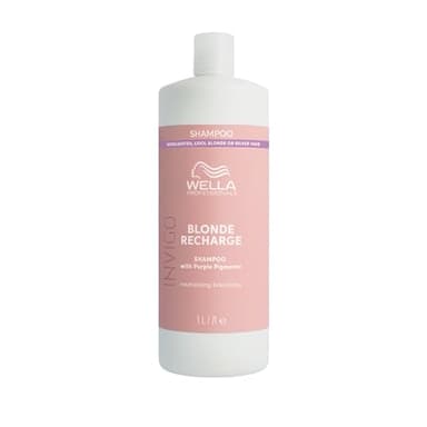 Wella Professionals INVIGO BLONDE RECHARGE Champú - Reaviva y Mantiene el Tono Rubio Frío - Elimina los Reflejos Amarillentos, 1L