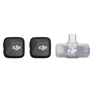 dji Mic Mini (2 TX + 1 RX móvil), micrófono inalámbrico para iPhone/Android, se Conecta y está Listo para ser Utilizado, Compacto y Ligero, emparejamiento Entre Modelos, cancelación de Ruido