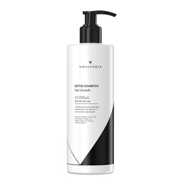 Champu Biotina para el Cabello 10000 mcg I Elegido mejor champu Anticaida 2024 y 2025 I Con Zinc, Saw Palmetto, Hierro, Cobre o Cafeína I Champu Sin Sulfatos Ni Parabenos Ni Siliconas. XXL 400ml