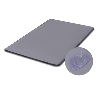 Favodormir Cama Perro Mediano Impermeable-90x57cm,Alfombra para Perros en Cuero Artificial,Colchón Lavable & Fácil de Limpiar,Exterior Portátil & Compacto Tapete Perro,Interior & Viaje,Gris