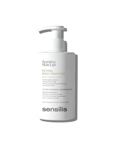 Sensilis Retinol Body Treatment - Locion Corporal Reafirmante e Hidratante, Unifica el Tono, Con Retinol, Para Piel Sensible - 200 Ml