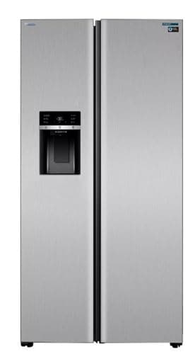 Frigorifico Americano Infiniton SBS-591A85XEI, 591 Litros, Total No Frost, E, Dispensador de Agua e Hielo requiere toma de agua, Inox Antihuellas, Panjtalla LCD, 39 dB