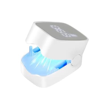 2 en 1 Lampara UV LED para Uñas Profesional, Luz Azul de 500nm y Luz Infrarroja de 940nm, Secado Rápido en 30 Segundos, Portátil Dispositivo de Tratamiento para Limpieza y Reparación de Uñas