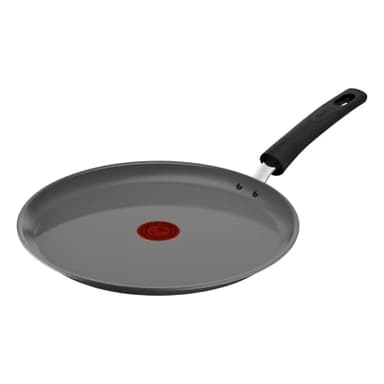 Tefal - Sartén para crepes (28 cm, inducción, revestimiento cerámico, Eco-diseñado, reciclado, cocción sana, termo-Signal, fabricada en Francia, Renew C4253913, gris