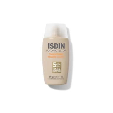 Fotoprotector ISDIN Fusion Water Color Light SPF 50, Protector Solar Facial con Color, Ligero e Hidratante, Cobertura Natural, Efecto Buena Cara, Disimula Imperfecciones, 50 ml