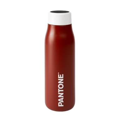 PANTONE™ – Botella térmica de 500 ml de acero inoxidable con pantalla táctil para comprobar la temperatura, botella térmica 24 h fría y 12 h caliente hermética mate válida como botella de gimnasio,