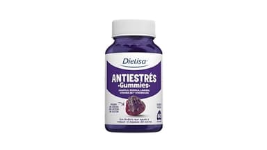 Dielisa Antiestrés Gummies, con Rodiola que ayudan a reducir el impacto del estrés, 60 Gummies