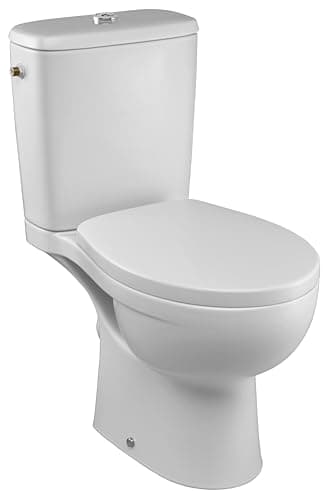 JACOB DELAFON WC Inodoro completo a suelo Salida vertical Alimentación lateral Incluye inodoro, cisterna reversible, asiento descenso progresivo y fijaciones Doble descarga 2,6/4 l LIMA E40028-00