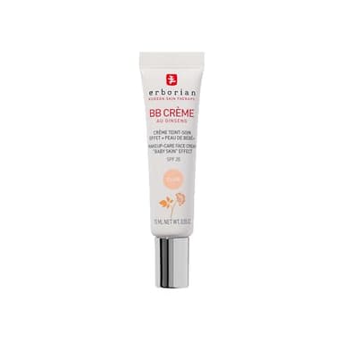Erborian - BB Crema de Ginseng - Crema Perfeccionadora 5-en-1 - Cuidado con efecto "piel de bebé" 5-en-1 Cuidado facial con SPF 20 - Cosmético Coreano - Claro 15 ml