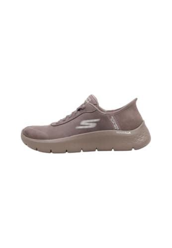 Skechers Tenis Go Walk Flex Mali para Mujer, Ribete Textil marrón, 38 EU