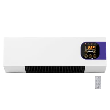 Ventilador Pared Sin Unidad Exterior - Ventilador Split Portátil con Temporizador y Control Remoto, 2 en 1 Temperatura Normal y Calor Unidad Combinada con Temporizador y Control Remoto para el Hogar