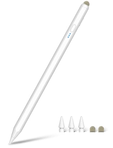 Pencil Pro para Apple iPad con Cabezal de Fibra, 2025 Upgrade Lápiz para iPad con 15Min Carga Rápida & Rechazo de Palma & Inclinación, Pencil para iPad 6-10, Air 3-5/M2, Mini 5-6, Pro 11"/12.9"/13"/M4