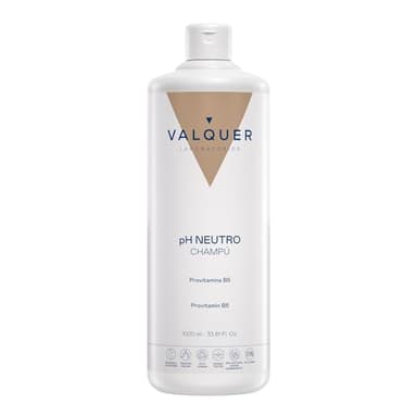 VALQUER Champú Revitalizante pH Neutro | Fortalece, Hidrata, Repara y Aporta Brillo al Cabello Dañado | Con Ingredientes Naturales y Vitamina B5 para Todo Tipo de Pelo | 1 L