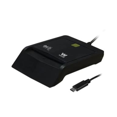 Woxter Lector DNI Electrónico con Conexión Tipo C - DNI Electrónico Inteligente, DNI 3.0 y 4.0, Tipo C, Compatible con PC y Mac, Negro