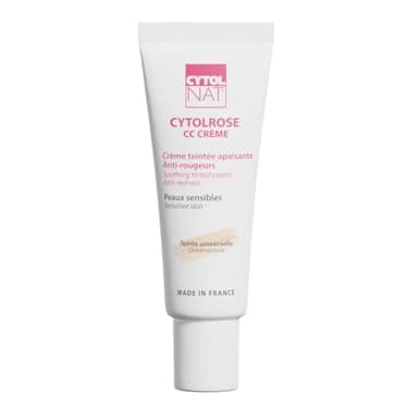 CYTOLNAT - Cytolrose CC Crema antirojeces con color - Calma, Hidrata, Camufla las Rojeces - Efecto Enmascarante Inmediato - Tinte Universal - Piel Sensible - Rostro - Fórmula Natural - 40ml