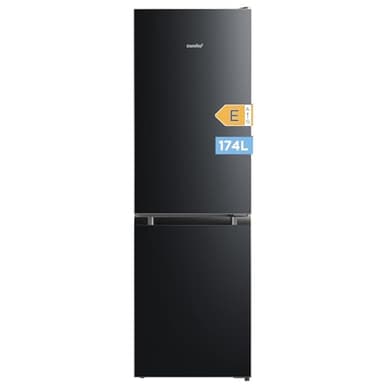 Comfee' RCB169DK2(E) Refrigerador con Congelador/Altura 150 cm/Low Frost/Temperatura Ajustable del Refrigerador/Luz LED/195 kWh/año/115L Refrigerador/59L Congelador/Negro