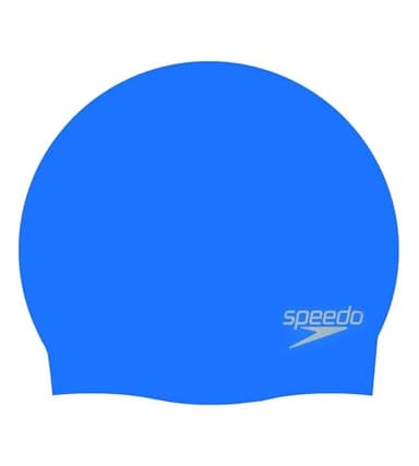 Speedo Plain Moulded Silicone Cap Gorro de natación Unisex Adulto, Azul, Talla Única