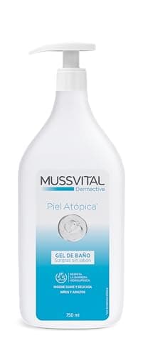 MUSSVITAL Dermactive Gel De Baño Para Pieles Atópicas, Blanco, Sin Fragancia Específica, 750 Mililitro