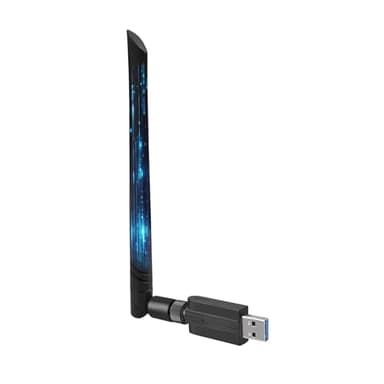 AC1300 Antena WiFi USB, Dual Band 5GHz/2.4GHz Adaptador WiFi para PC, USB 3.0 para PC 1300Mbps, 5dBi Antena Largo Alcance, Conecta y Reproduce Windows11/10/8.1/8/7/Vista/XP