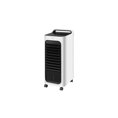 ABRILA- Climatizador Evaporativo Dakar Blanco/Negro 80W Frío/2000W Calor | Humificador | 3 Velocidades | 6L | Mando a Distancia