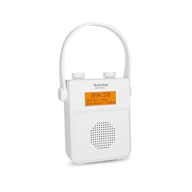 TechniSat DIGITRADIO 30 - Radio de Ducha Impermeable Dab+ (FM, Radio Digital Dab, batería integrada, Bluetooth, Resistente al Agua IPX5, Despertador, Memoria Favorita, Conector para Auriculares)