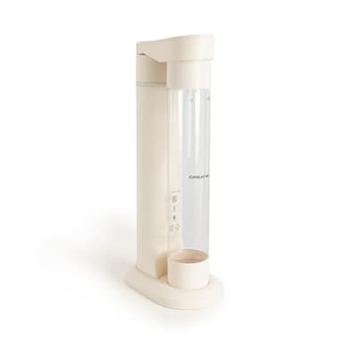 CREATE/SODA MAKER STUDIO/Máquina para hacer agua con gas 1L blanco roto/No incluye cilindros de CO2, carbonata en 4 pasos, botella libre de BPA, sin enchufes