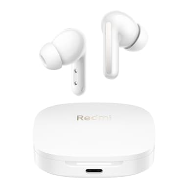 XIAOMI Redmi Buds 6 - Auriculares inalámbrico, cancelación de Ruido, Ligero, 10 Horas de autonomía y 42 Horas con el Estuche de Carga, Bluetooth, Blanco (Versión ES)