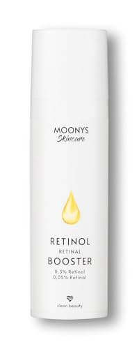 MOONYS® Suero de retinol Booster con 0,3% de retinol 0,05% retinal y 5% de péptidos retinino, vitamina A Bakuchiol Q10, suero facial antienvejecimiento, reduce la profundidad de las arrugas