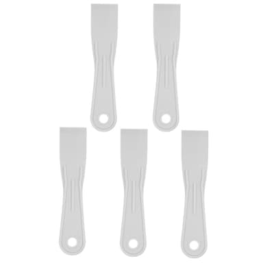 sourcing map 5 raspadores de masilla de 1.6 pulgadas de ancho y 1.7 mm de grosor de plástico flexible para pegar paneles de yeso, esparcir pintura, arañazos en la pared, color gris