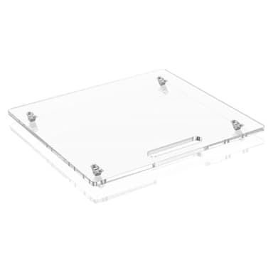 Máquina de café acrílica con ruedas de 35 x 33 cm, herramienta de cocina para el hogar, perfecta para cafeteras y mezcladoras y diseño Slish