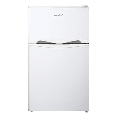 Comfee' RCT87WH2(E) Nevera Congelador de Encimera, Nevera Pequeña de 87L con Luz, Estantes Extraíbles, Termostatos Ajustables, Puertas Reversibles, Blanca [Clase de Energía E]