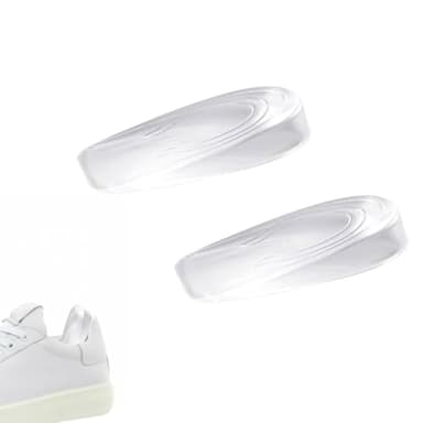 Azlanway 2 almohadillas para talón de gel para zapatos, almohadilla de talón de silicona transparente, 1 cm de altura, plantillas para los tendones de Aquiles, plantilla cómoda para zapatos de hombre